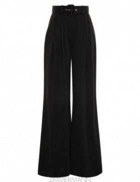 Black Zimmermann Silk Tuck Pant Shorts & Pants