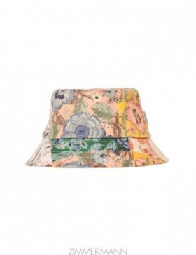 Patch Floral Zimmermann Printed Canvas Bucket Hat Hats