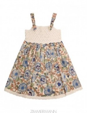 Multi Zimmermann Junie Crochet Top Woven Dress Kids Dresses