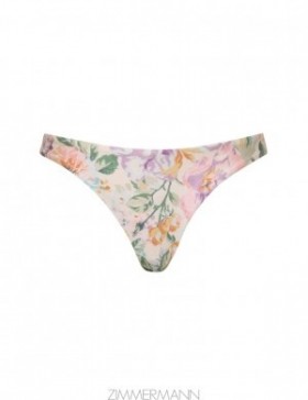 Multi Watercolour Floral Zimmermann Halliday Skinny Pant Bikinis