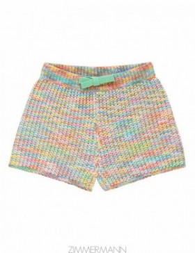 Multi Zimmermann August Textured Knit Shorts Kids Pants