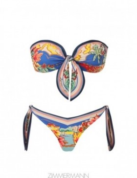 Nautical Map Zimmermann Alight Scarf Tie Bikini Bikinis