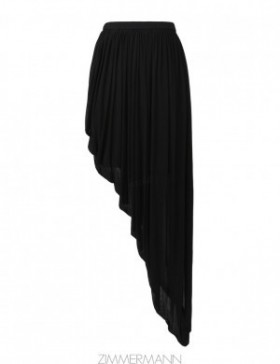 Black Zimmermann Natura Jersey Draped Skirt Skirts