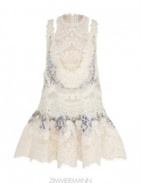 Iris Mixed Print Zimmermann Natura Lace Patch Mini Dresses