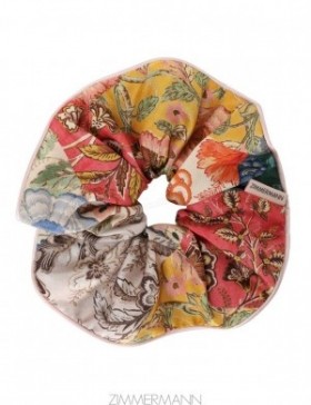 Patch Floral Zimmermann Double Faced Silk Scrunchie Hair Accessories