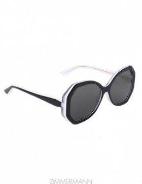 Black Zimmermann Uptempo Hexagon Sunglasses