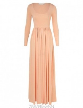 Peach Zimmermann Natura Metallic Scoop Dress Dresses