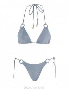 Dusty Blue Zimmermann August Metallic RingTie Bikini Bikinis