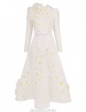 Ivory Zimmermann Matchmaker Daisy Midi Dress Dresses
