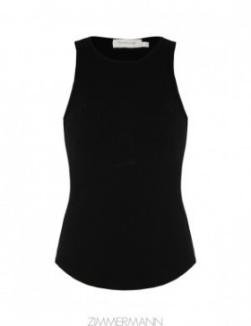 Black Zimmermann Natura Reverse Racer Tank Tops