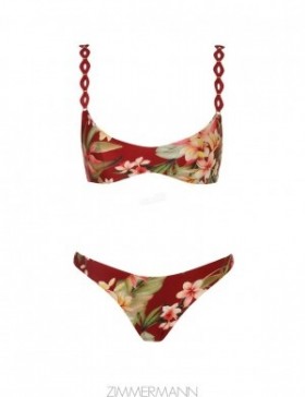 Red Palm Zimmermann Lexi Diamond Trim Bikini Bikinis