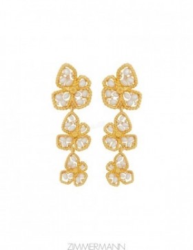 Gold/Pearl Zimmermann Bloom Large Dangles Earrings
