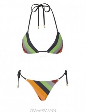 Lurex Multi Stripe Zimmermann Lexi Metallic Mini Tri Bikini Bikinis