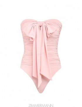 Dusty Pink Zimmermann August Drape Bow 1PC One Pieces