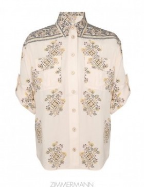Utility Dot Lemon Zimmermann Safari Shirt Shirt