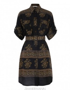 Utility Dot Black Zimmermann Utility Short Dress Dresses