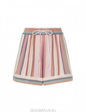 Multi Stripe Zimmermann Lexi Relaxed Stripe Short Clothing