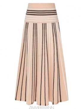 Multi Zimmermann Natura Stripe Midi Skirt Knitwear Skirts