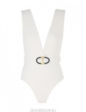Ivory Texture Zimmermann Alight Texture Plunge 1PC One Pieces