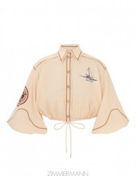 Beige Zimmermann Alight Draw Waist Shirt Shirt