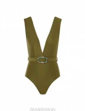 Olive Zimmermann Junie Belted Plunge 1PC One Pieces