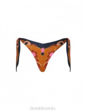 Navy Paisley Zimmermann Acadian Scarf Tie Pant Bikinis