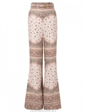 Cream Bandana Zimmermann Wide Leg Pant Shorts & Pants