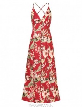 Red Palm Zimmermann Lexi Slip Dress Clothing