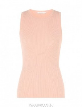 Pink Zimmermann Halliday Knit Racer Tank Tanks & Camis