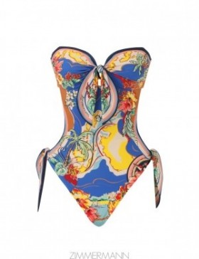 Nautical Map Zimmermann Alight Scarf Tie 1PC One Pieces