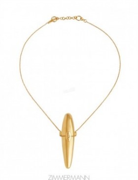 Gold Zimmermann Paint Stroke Locket Necklace Necklaces