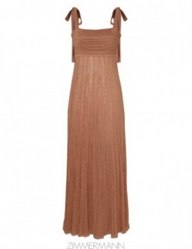 Rose Zimmermann Ottie Metallic Tie Dress Clothing