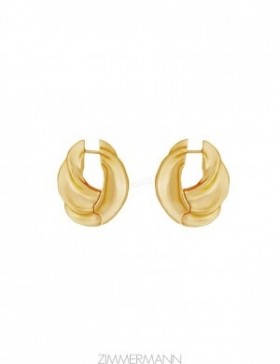 Gold Zimmermann Paint Stroke Hoops Earrings