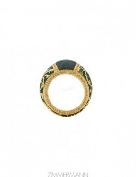 Gold/Malachite Zimmermann Zimmemorabilia Ring Rings