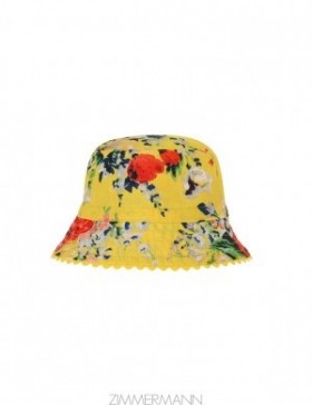 Yellow Floral Zimmermann Kids Bucket Hat Kids Hats
