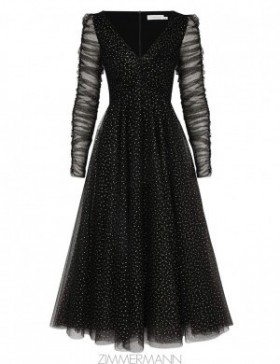 Black/Gold Dot Zimmermann Tulle Ballet Dress Dresses