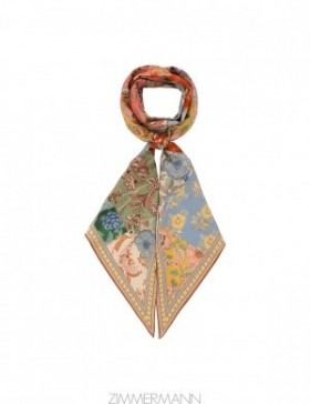 Patch Floral Zimmermann Printed Silk Neck Scarf Scarves