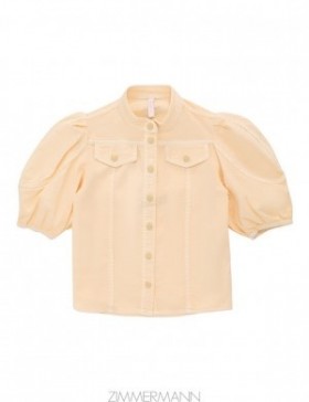 Macaroon Zimmermann August Utility Denim Top Kids Tops