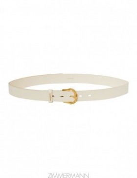 Macadamia Zimmermann Twisted Buckle Leather Belt 30 Belts