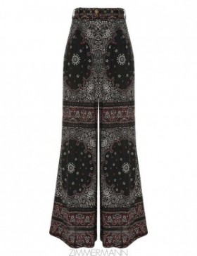 Black Bandana Zimmermann Double Tuck Pant Shorts & Pants