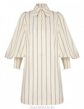 Navy/Cream Stripe Zimmermann Natura Stripe Tunic Dress Dresses