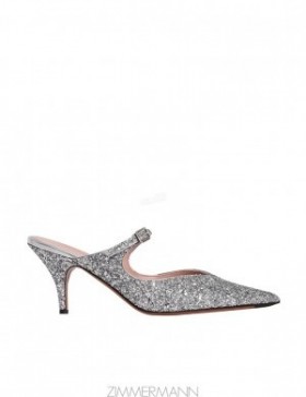 Silver Zimmermann Aura Mule 65 Heels