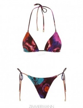Tie Dye Multi Zimmermann Acadian Mini Tri Bikini Bikinis