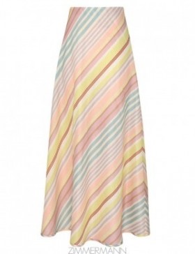 Multi Stripe Zimmermann Halliday Bias Skirt Skirts