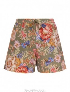 Sage Floral Zimmermann August Mens Boardshort Short Mens Shorts
