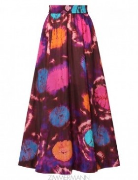 Tie Dye Multi Zimmermann Acadian Swing Skirt Skirts