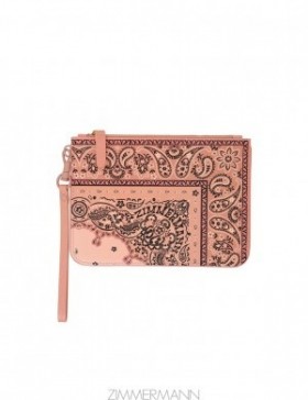 Pink Bandana Zimmermann Medium Printed Leather Pouch Bags